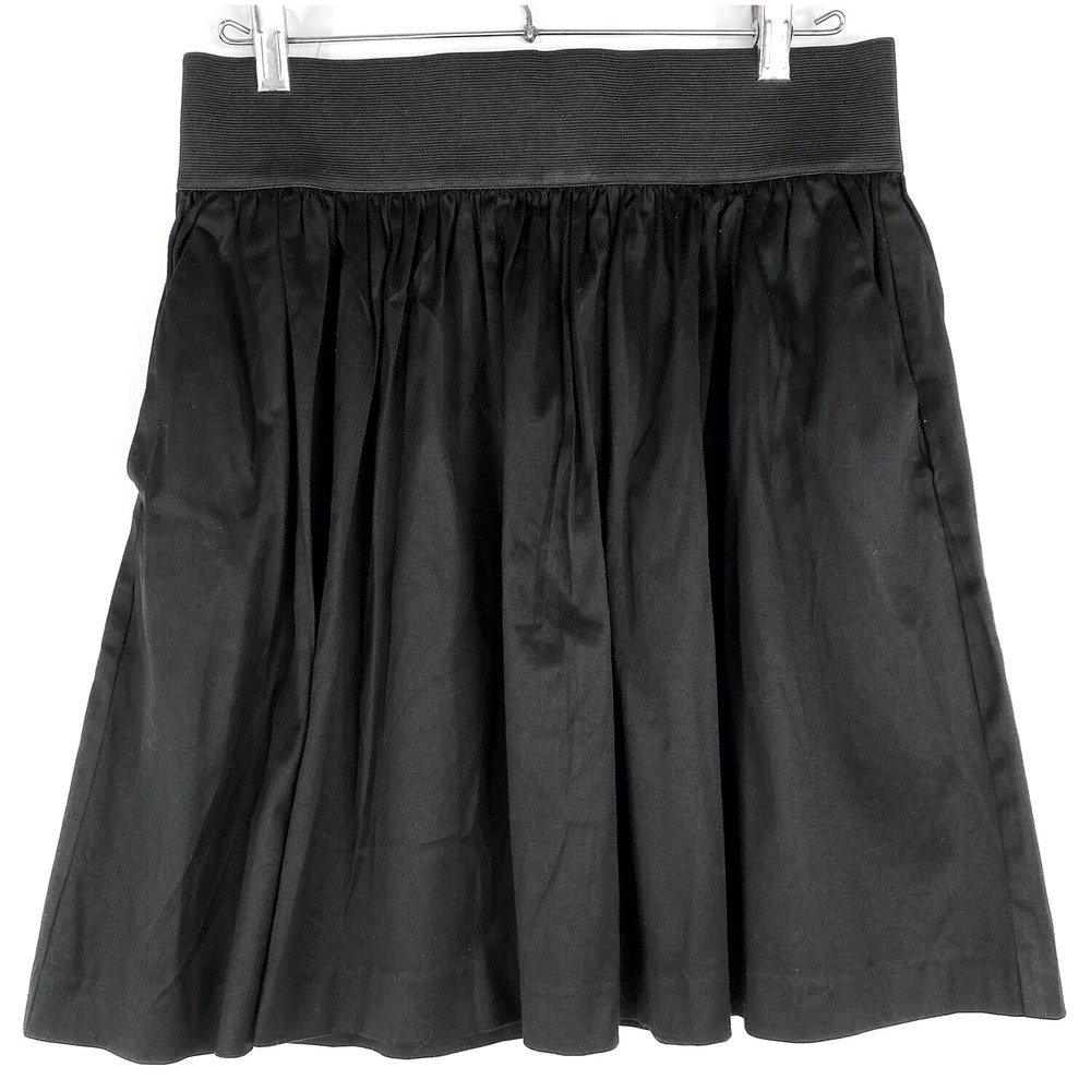 INC Skirt Women's 10 Black Short Elastic Waist Stretchy Subtle Shine Festive